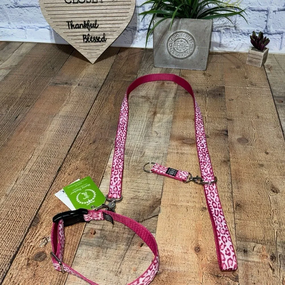 Harry Barker Collar & Leash Pink New Unused‎
